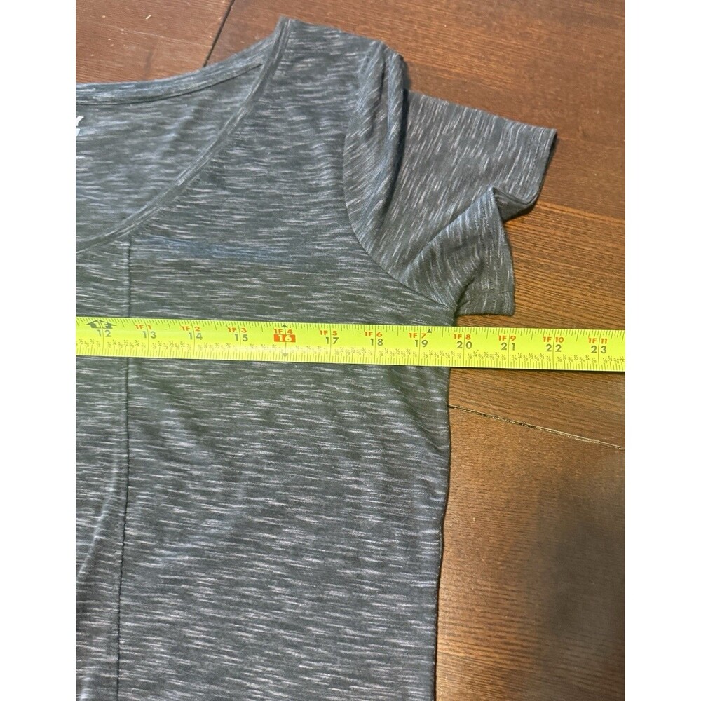 Joy Lab Womens Top Heathered Gray Short Sleeve Activewear #MQ20, Size Large - Picture 6 of 7